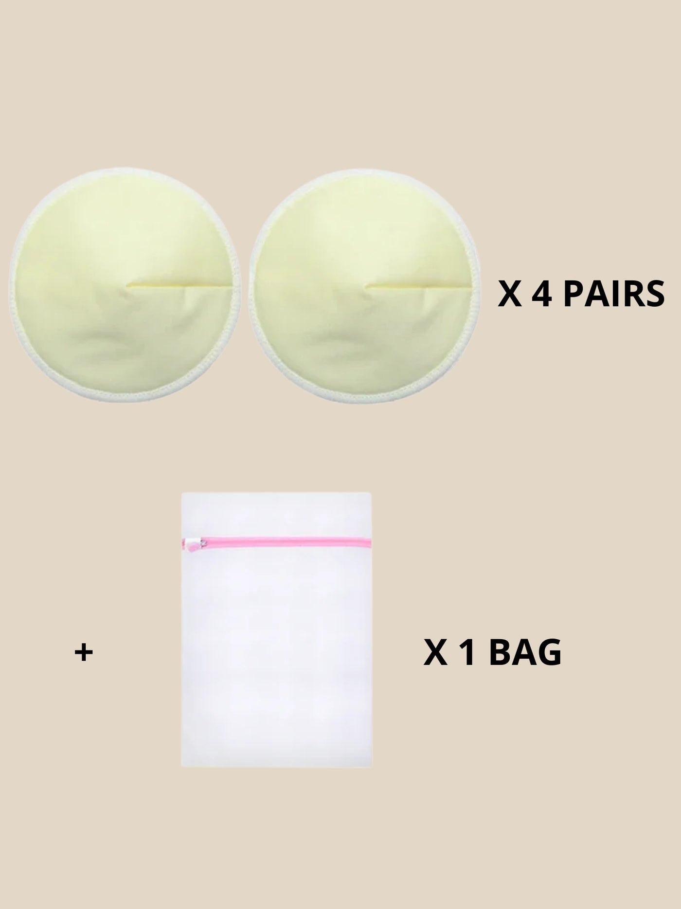 4 Pairs of Ultra-Soft Reusable Nursing Pads