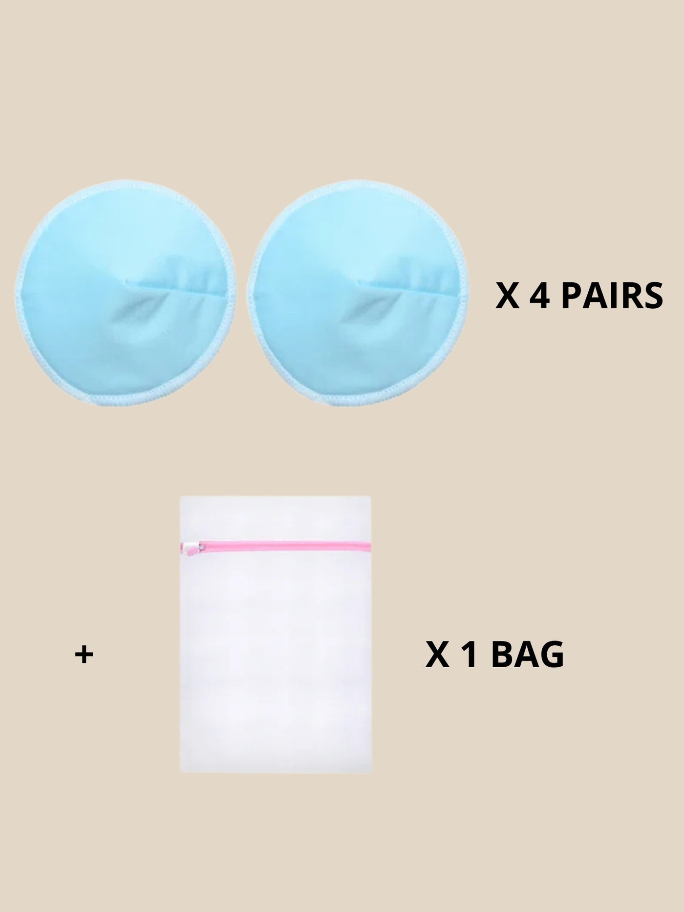 4 Pairs of Ultra-Soft Reusable Nursing Pads