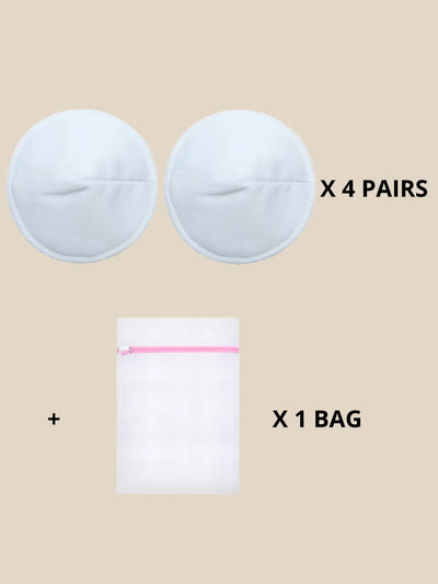 4 Pairs of Ultra-Soft Reusable Nursing Pads