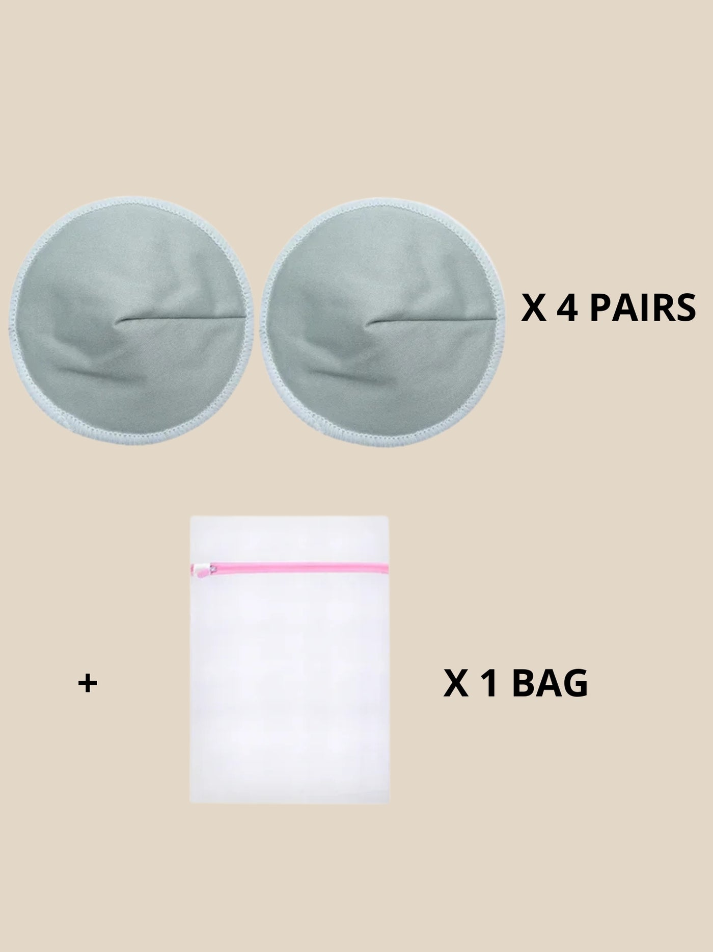 4 Pairs of Ultra-Soft Reusable Nursing Pads