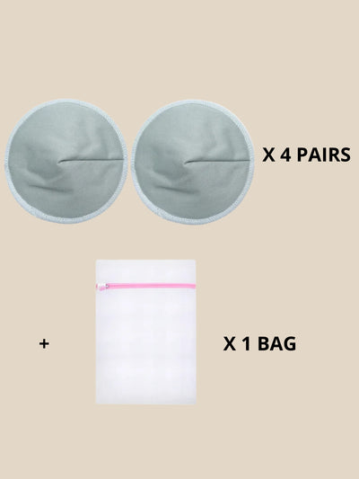 4 Pairs of Ultra-Soft Reusable Nursing Pads
