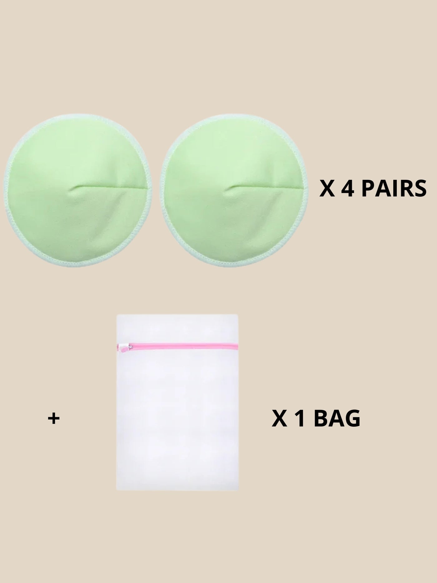 4 Pairs of Ultra-Soft Reusable Nursing Pads