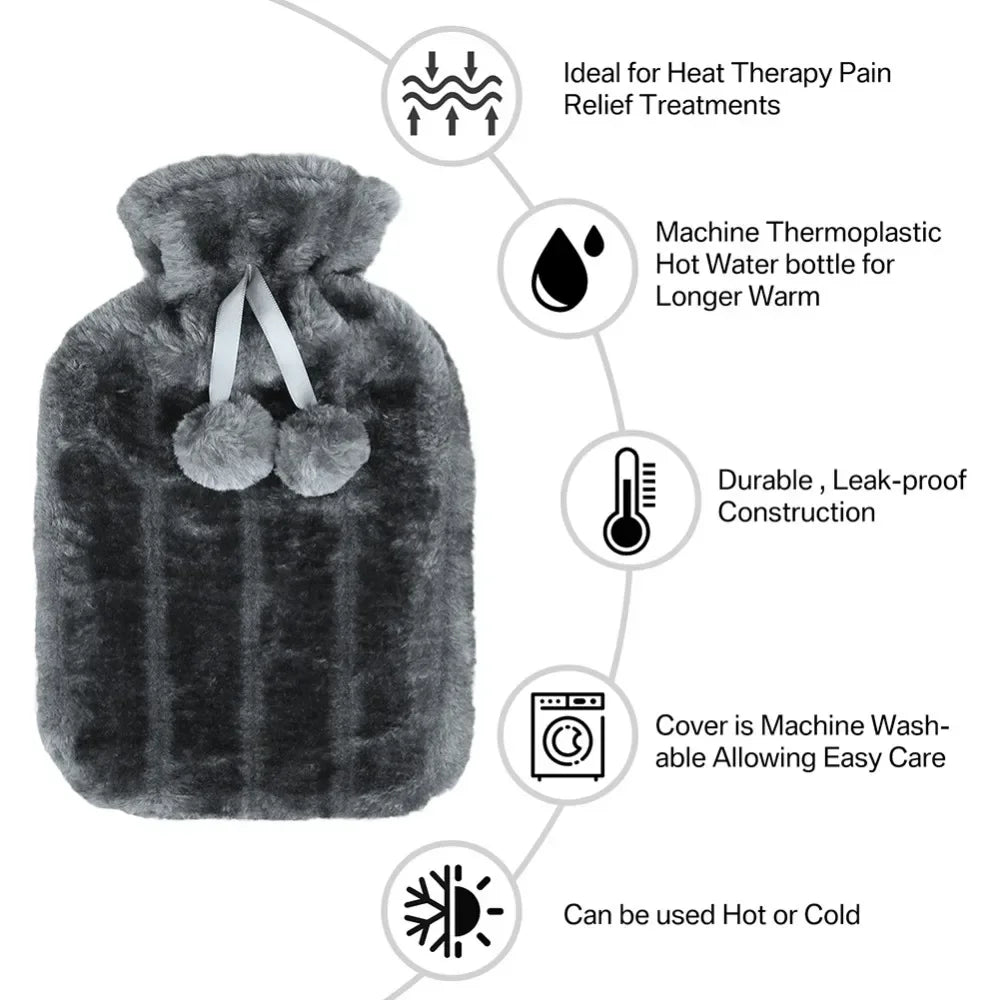 🔥 2L Large Hot Water Bottle – Ultimate Warmth & Comfort 🔥