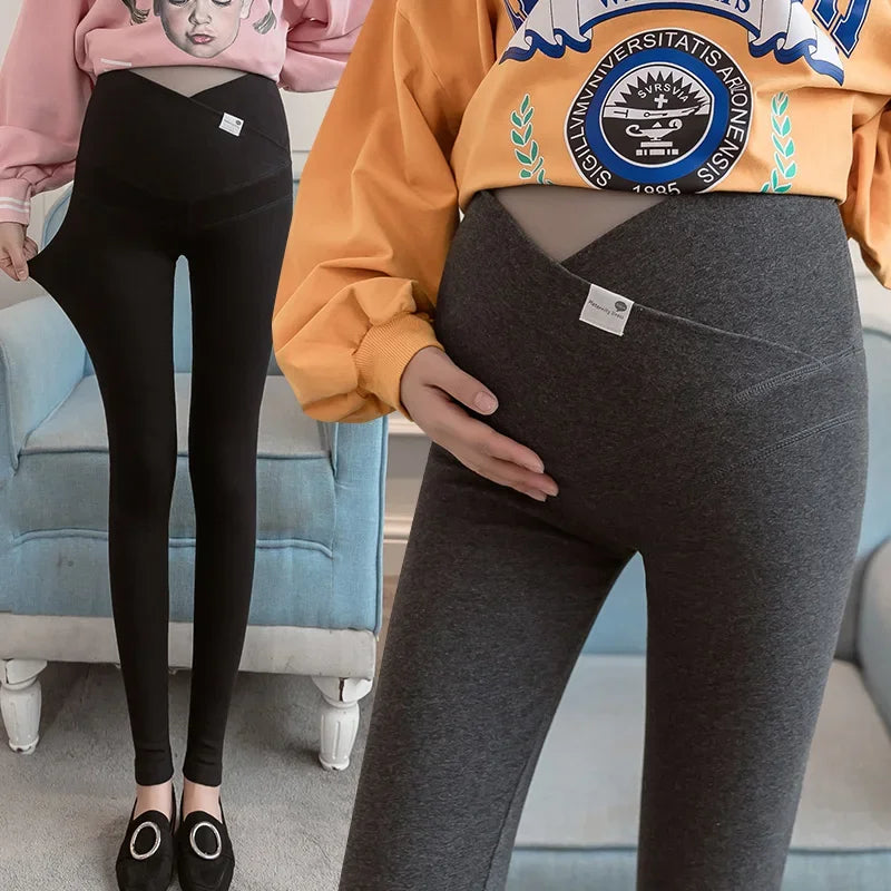 Low Waist Belly Cotton Maternity Legging Spring Casual Skinny Pants Clothes for Pregnant Women Autumn Pregnancy