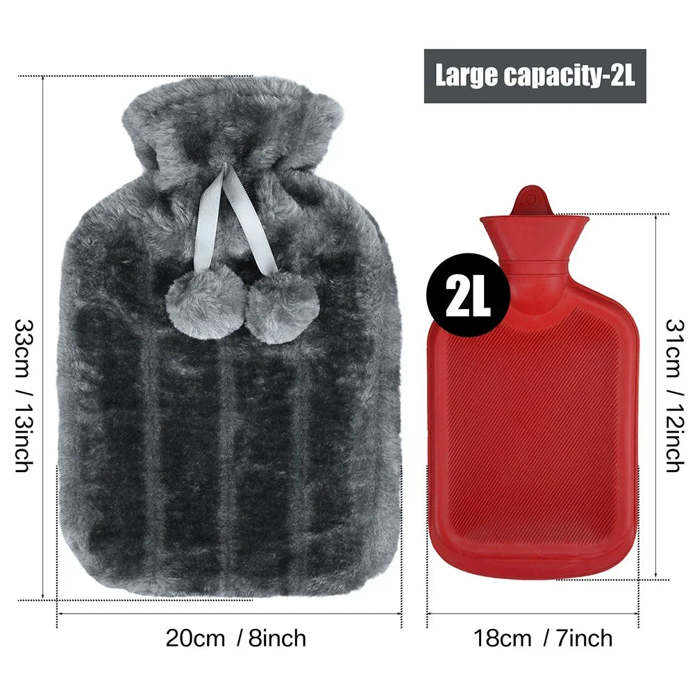 🔥 2L Large Hot Water Bottle – Ultimate Warmth & Comfort 🔥