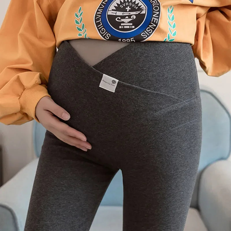 Low Waist Belly Cotton Maternity Legging Spring Casual Skinny Pants Clothes for Pregnant Women Autumn Pregnancy