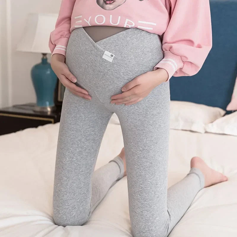 Low Waist Belly Cotton Maternity Legging Spring Casual Skinny Pants Clothes for Pregnant Women Autumn Pregnancy